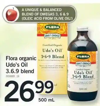 Fortinos Flora organic udo's oil 3.6.9 blend offer