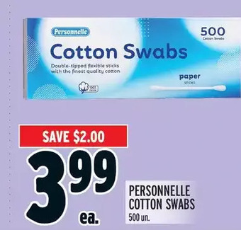 Metro Personnelle cotton swabs offer