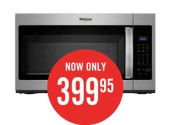 The Brick Whirlpool 1.7 cu. ft. microwave hood combination with electronic touch controls ywmh31017hz offer
