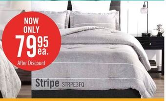 The Brick Stripes 3-piece full/queen comforter set offer
