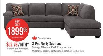 The Brick Morty 2-piece chenille right-facing sectional - grey offer