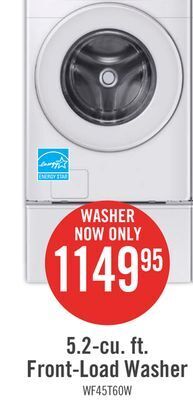The Brick Samsung 5.2 cu. ft. front-load washer - wf45t6000aw/us offer