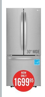 The Brick Lg 21.8 cu. ft. 3-door french door refrigerator - lrfns2200s offer