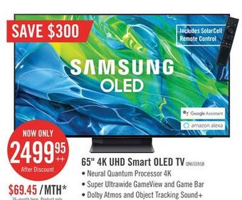The Brick Samsung 65" s95b oled 4k uhd smart tv - qn65s95bafxzc offer