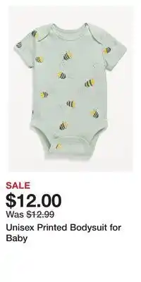 Old Navy Unisex printed bodysuit for baby offer
