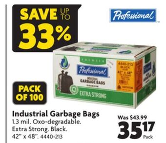 Home Hardware Industrial garbage bags offer