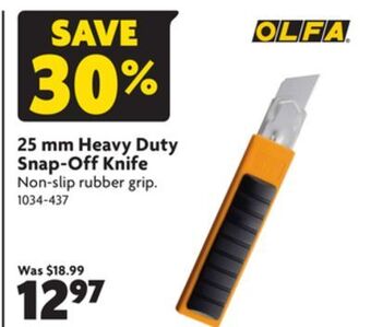 Home Hardware 25 mm heavy duty snap-off knife offer
