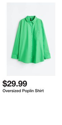 H&M Oversized poplin shirt offer