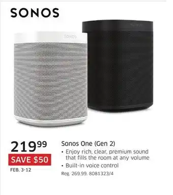 The Source Sonos one (gen 2) offer