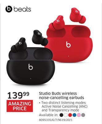 The Source Beats studio buds wireless noise-cancelling earbuds offer