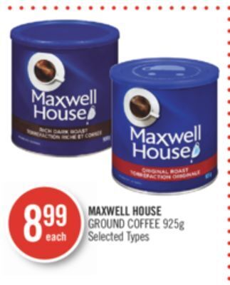 Shoppers Drug Mart Maxwell house ground coffee offer
