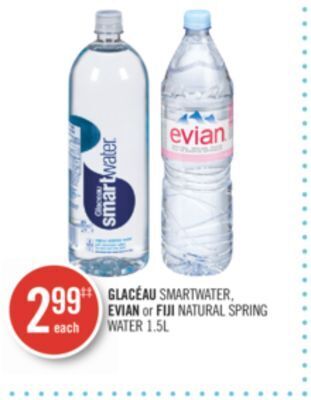 Shoppers Drug Mart Evian or fiji natural spring water offer