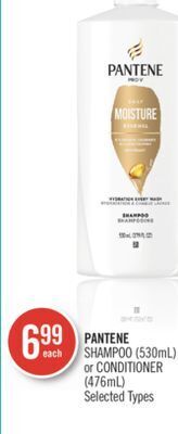 Shoppers Drug Mart Pantene shampoo (530ml) or conditioner (476ml) offer