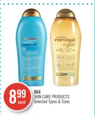 Shoppers Drug Mart Ogx skin care products offer