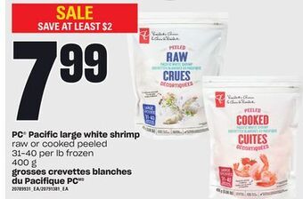 Independent City Market Pc® pacific large white shrimp, 400 g offer
