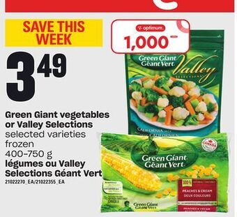 Independent City Market Green giant vegetables or valley selections, 400-750 g offer