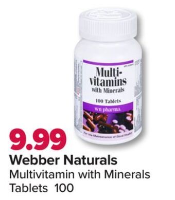 PharmaChoice Webber naturals multivitamin with minerals tablets offer