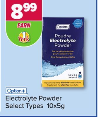 PharmaChoice Option+ electrolyte powder offer