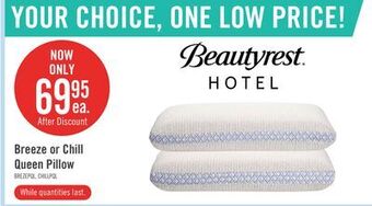The Brick Beautyrest® hotel breeze pillow offer