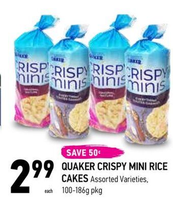 Coppa's Fresh Market Quaker crispy mini rice cakes offer