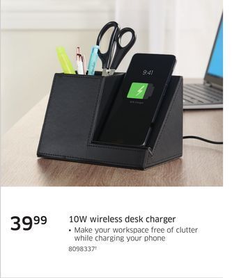 The Source 10w wireless desk charger offer