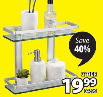 JYSK Esrum aluminium and glass wall shelves offer