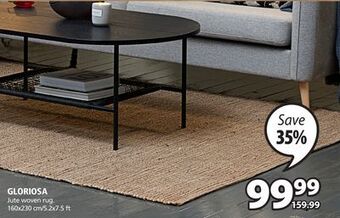 JYSK Gloriosa jute woven rug offer