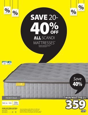 JYSK Scandi gre spring mattress offer