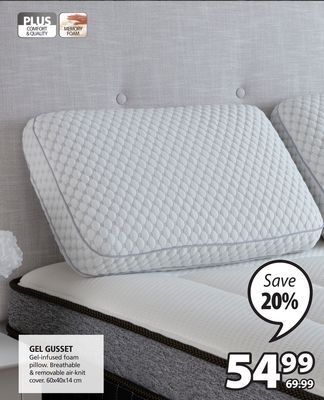 JYSK Gel gusset gel-infused foam pillow offer