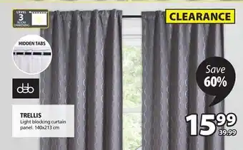 JYSK Trellis light blocking curtain panel offer