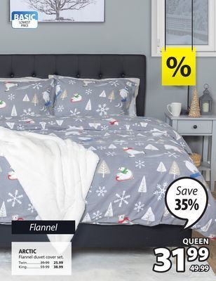 JYSK Arctic flannel duvet cover set offer