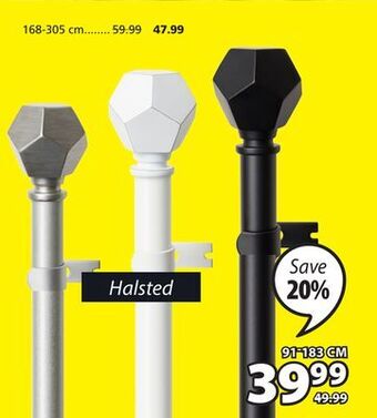 JYSK Halsted curtain rods offer