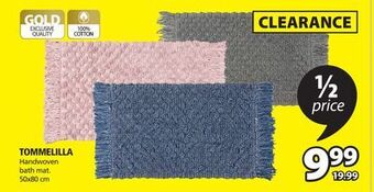 JYSK Tommelilla handwoven bath mat offer