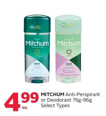 Rexall Mitchum anti-perspirant or deodorant offer