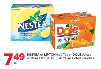 Rexall Nestea or lipton iced tea or dole juices or drinks offer