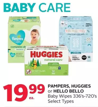 Rexall Pampers, huggies or hello bello baby wipes offer