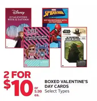 Rexall Boxed valentine's day cards offer