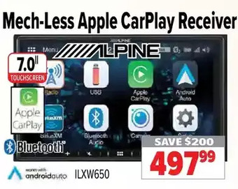 2001 Audio Video Alpine mech-less apple carplay receiver offer