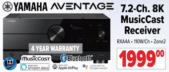 2001 Audio Video Yamaha aventage 7.2-ch. 8k musiccast receiver offer