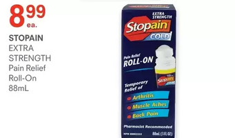 Guardian Pharmacy Stopain extra strength pain relief roll-on offer