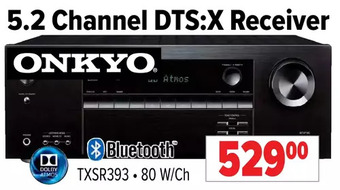 2001 Audio Video Onkyo 5.2 channel dts:x receiver offer