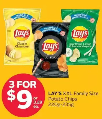 Rexall Lay's xxl family size potato chips offer