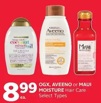 Rexall Ogx, aveeno or maui moisture hair care offer