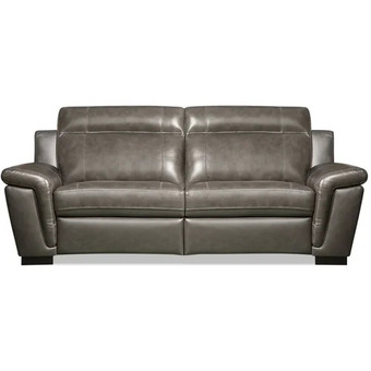 The Brick Seth genuine leather sofa - grey offer