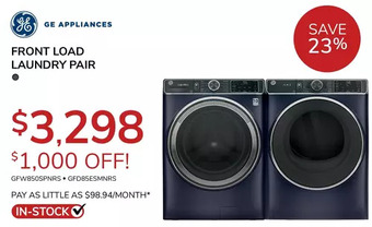Goemans Appliances Ge appliances front load laundry pair offer