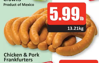 Starsky Chicken & pork frankfurters offer