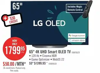 The Brick Lg 65" 4k uhd smart oled tv | 55" offer
