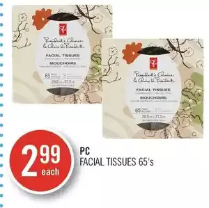Shoppers Drug Mart Pc facial tissues offer
