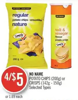Shoppers Drug Mart No name potato chips or crisps offer
