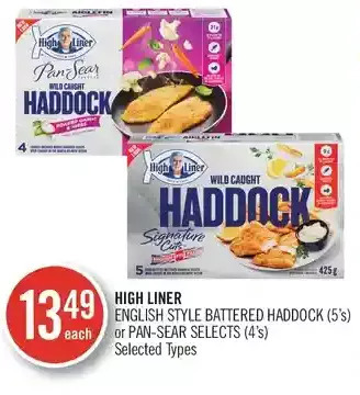 Shoppers Drug Mart High liner english style battered haddock or pan-sear selects offer